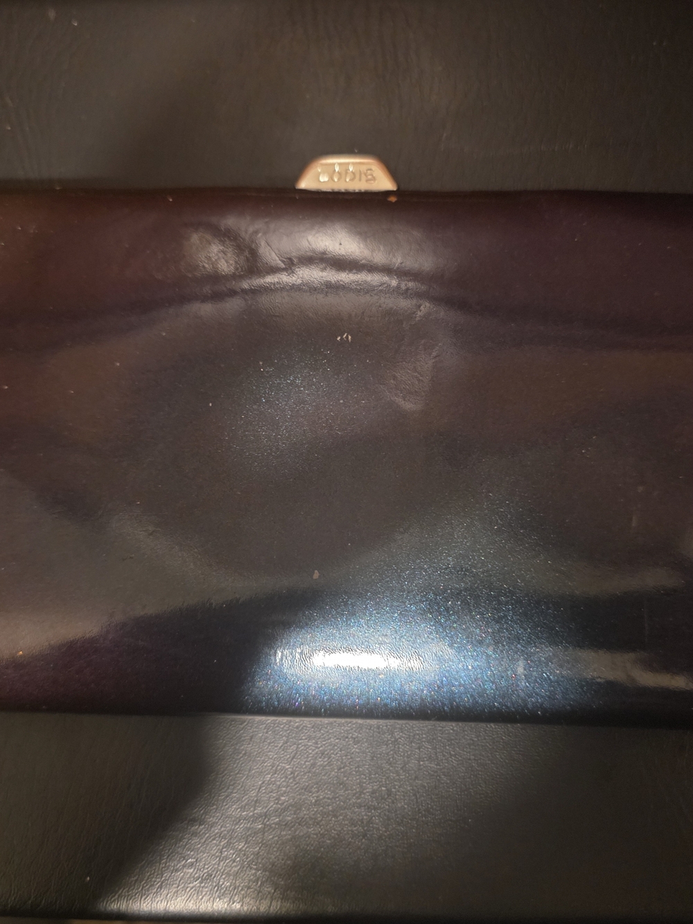 Lodis Iridescent Purple-Blue Evening Clutch